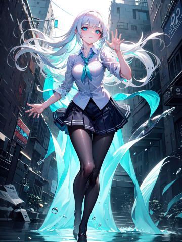 少女插画手机壁纸 动漫黑丝1080p