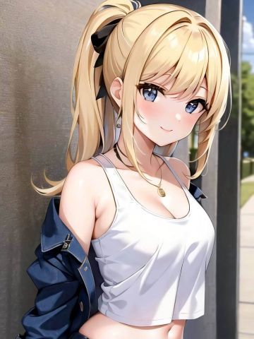 动漫金发女生壁纸 手机壁纸