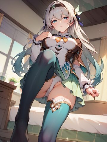 崩坏星穹铁道 流萤手机壁纸 渐变色丝袜黑丝