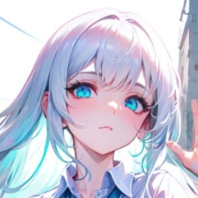 动漫女头 白发女生头像