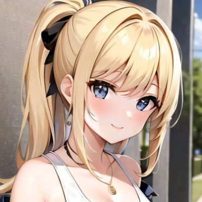 女生金色头发动漫头像