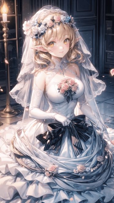 花嫁婚纱动漫手机壁纸