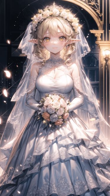 花嫁婚纱动漫手机壁纸