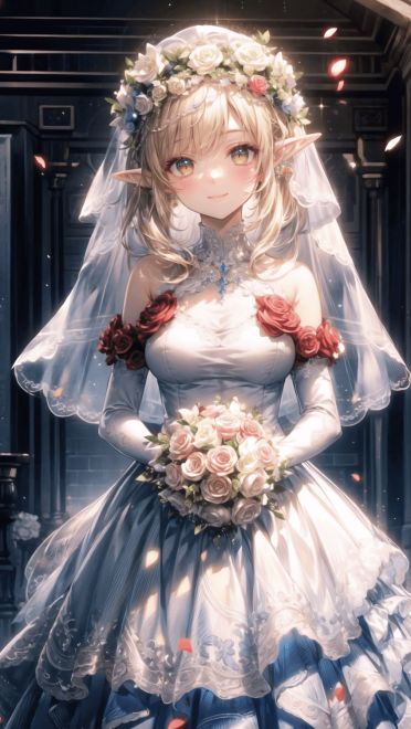 花嫁婚纱动漫手机壁纸