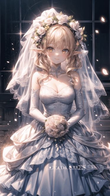 花嫁婚纱动漫手机壁纸