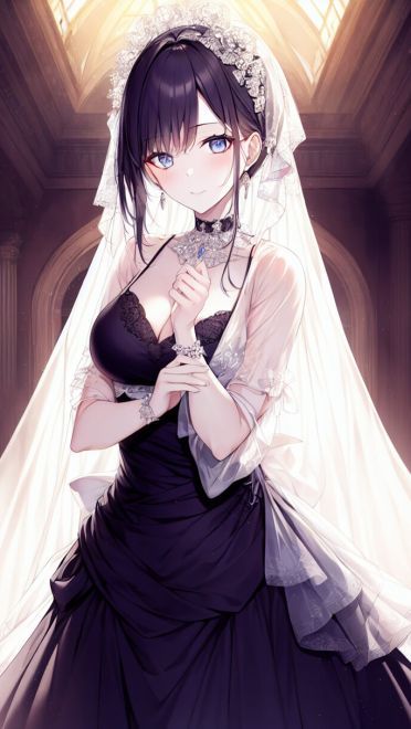 花嫁婚纱动漫手机壁纸