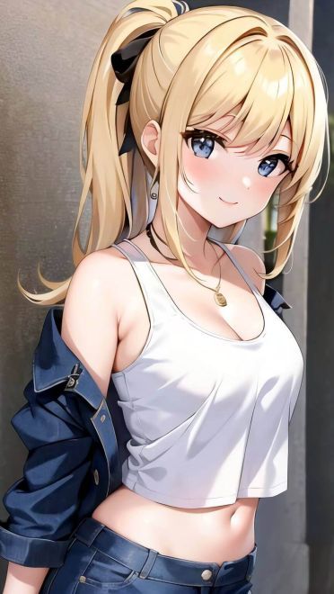 动漫金发女生壁纸 手机壁纸