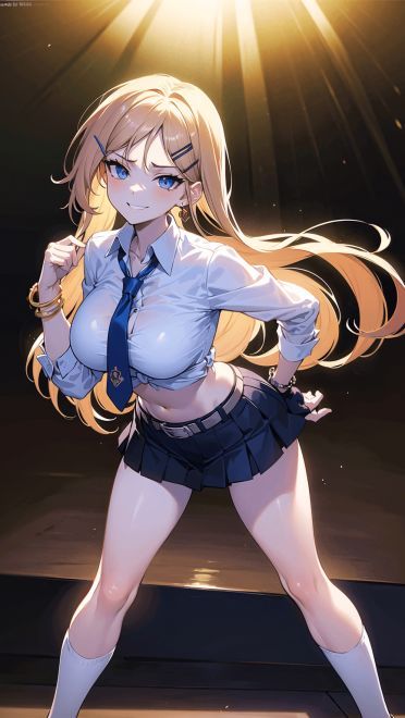 动漫金发女生壁纸 手机壁纸