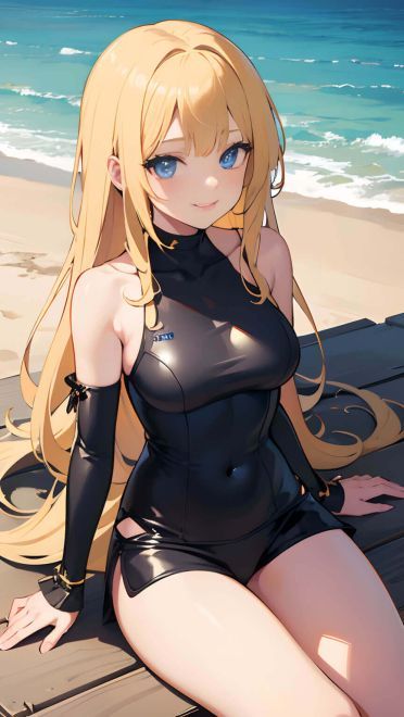 动漫金发女生壁纸 手机壁纸