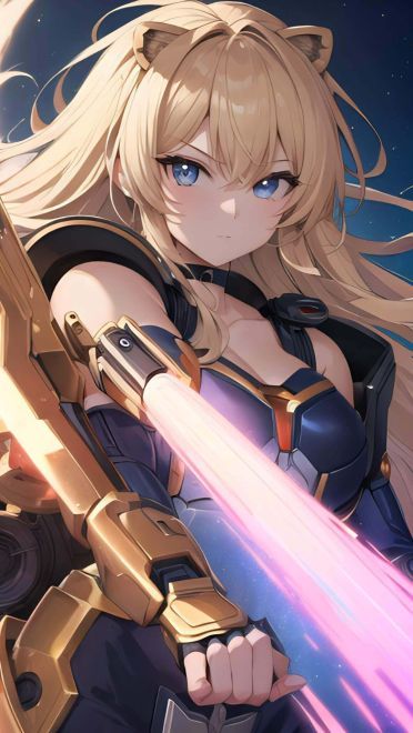 动漫金发女生壁纸 手机壁纸