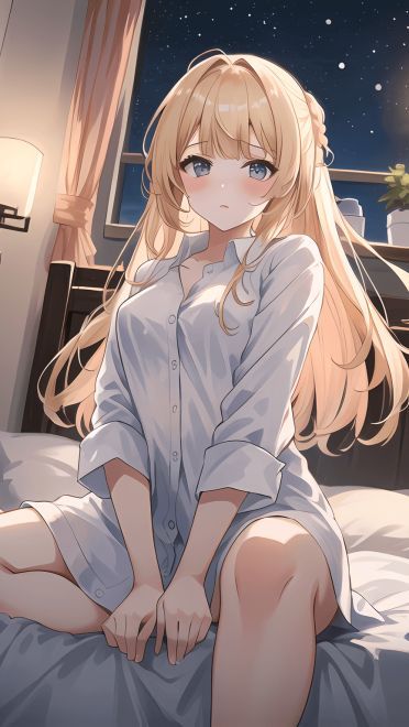 动漫金发女生壁纸 手机壁纸