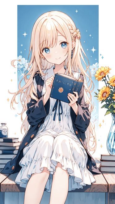 动漫金发女生壁纸 手机壁纸