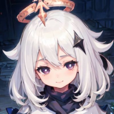 原神派蒙 女生头像银发系