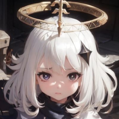 原神派蒙 女生头像银发系