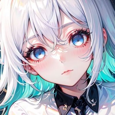 动漫女头 白发女生头像