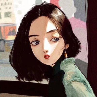 暗恋好比耳机里的音乐声 手绘女生头像