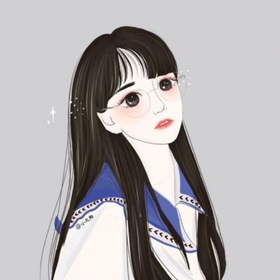 暗恋好比耳机里的音乐声 手绘女生头像