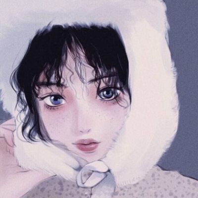 暗恋好比耳机里的音乐声 手绘女生头像