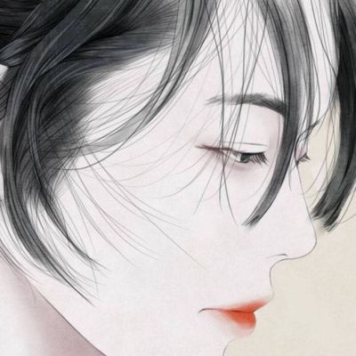 暗恋好比耳机里的音乐声 手绘女生头像