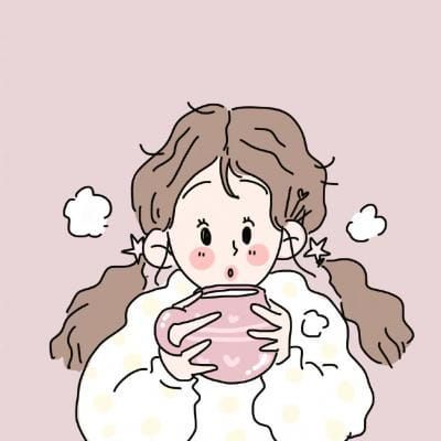 手绘头像女生唯美简约 少女的日常