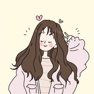 手绘头像女生唯美简约 少女的日常