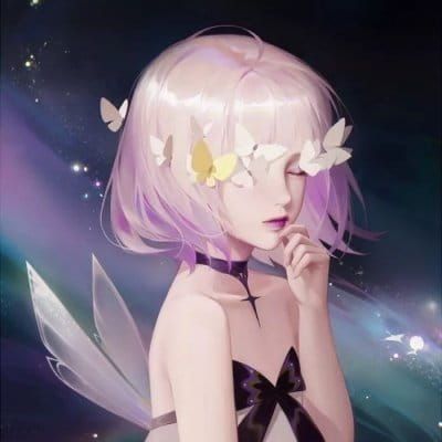 粉紫色的诱惑 女生动漫头像