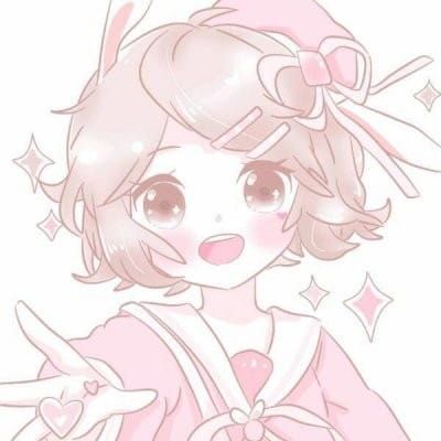 一组超可爱的粉色动漫女头像