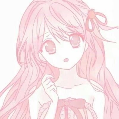 一组超可爱的粉色动漫女头像