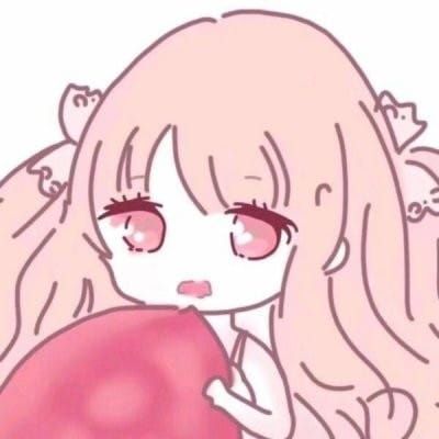 一组超可爱的粉色动漫女头像