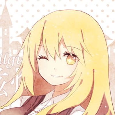 动漫女头女生金发头像