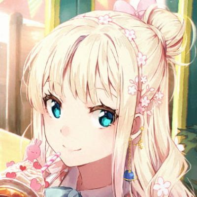 动漫女头女生金发头像