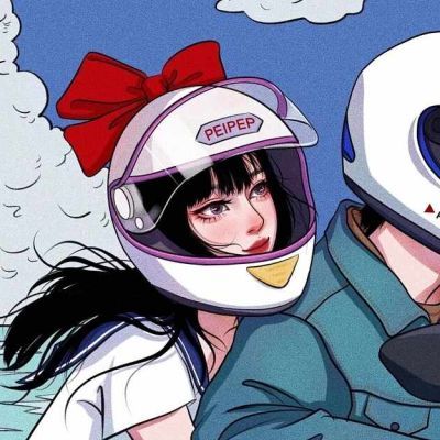 情侣头像机车动漫系列