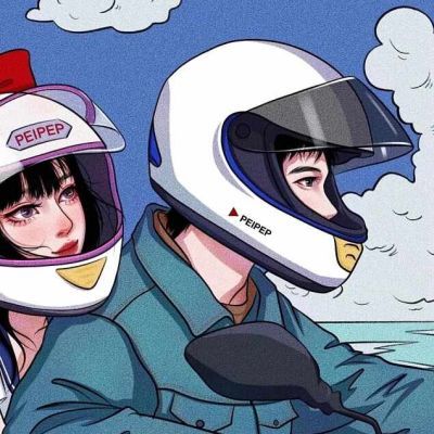 情侣头像机车动漫系列