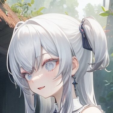 东雪莲头像 白色发系女头