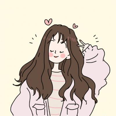 手绘头像女生唯美简约 少女的日常