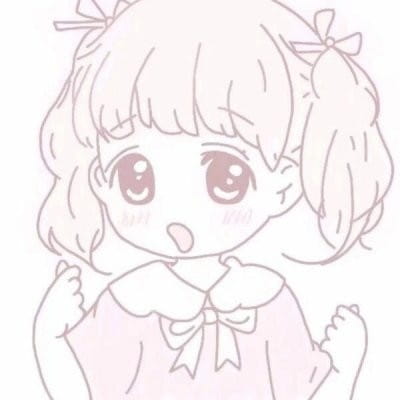 一组超可爱的粉色动漫女头像