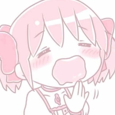 一组超可爱的粉色动漫女头像