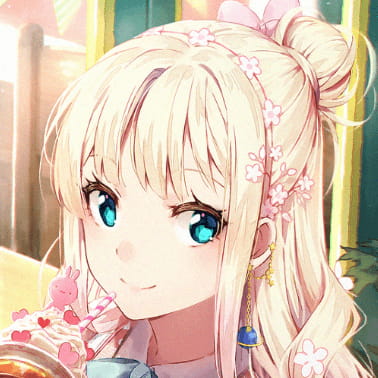 动漫女头女生金发头像