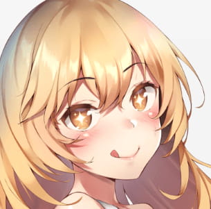 动漫女头女生金发头像