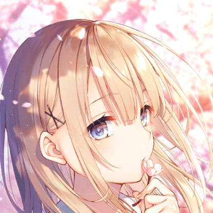 动漫女头女生金发头像