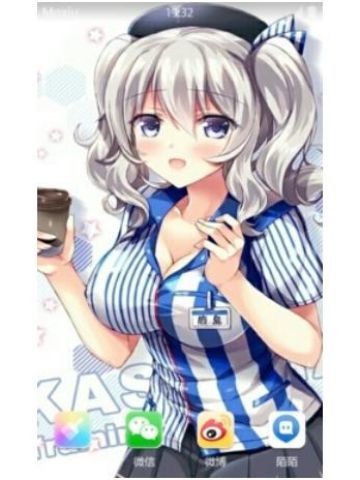 服务员舰娘鹿岛 舰队Collection 安卓主题