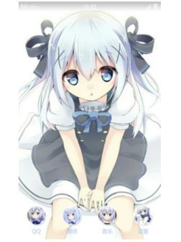 超软萌的香风智乃 点兔 安卓主题