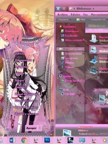 晓美焰与魔法少女小圆的激情 win7主题