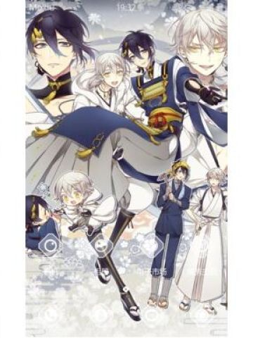 刀剑乱舞 三日月宗近&鹤丸国永 安卓手机主题下载