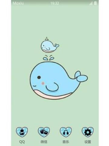小清新鲸鱼 安卓手机主题下载