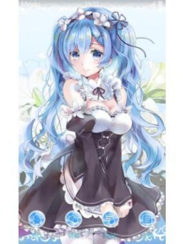 长发蕾姆 动漫女生安卓手机主题下载