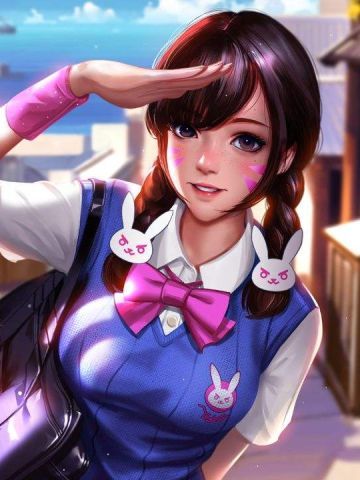 《守望先锋》D.Va萌化手机主题
