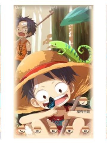 【手机主题】海贼王—超萌Q版路飞 手机萌化