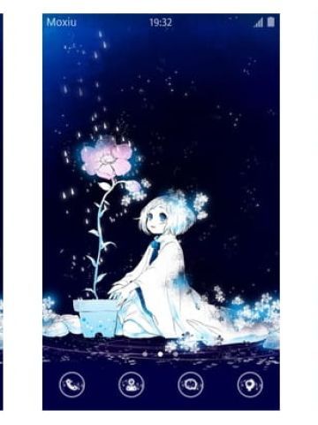 梦想女孩 手机主题 开在心中的花