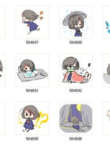 穿着蓝裙子的女孩 动漫QQ表情